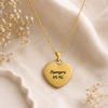 gargantilla corazon frase dorado