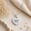 gargantilla corazon frase plateado