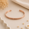 Pulsera personalizada mate dorado rosa con grabado en acero inoxidable