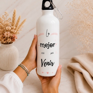 Botella lo mejor esta por venir 800ml regalo original motivacional
