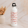 Botella love 800ml diseño detalle palabras romanticas rojo regalo
