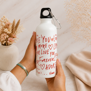 Botella love 800ml diseño con palabras amor love forever adore regalo original