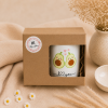 taza personalizada aguacates presentada en caja de regalo kraft