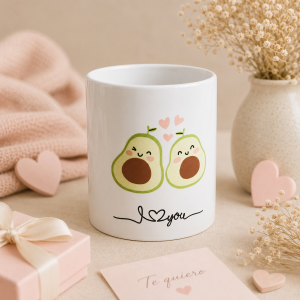 taza personalizada aguacates