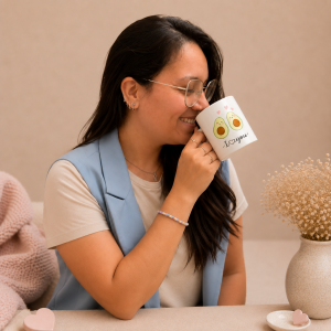 detalle diseño taza personalizada aguacates i love you
