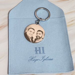 llavero foto familia personalizado acero inoxidable original