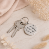 Llavero frase personalizado acero inoxidable con llaves y poema grabado