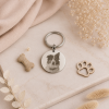 Llavero mascota personalizado con foto grabada en acero inoxidable