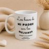 detalle frase taza personalizada besos padre mejores