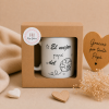 taza personalizada papá viajero presentada en caja de regalo kraft