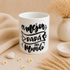 detalle diseño taza personalizada papá viajero mundo avión