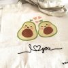 tote bag aguacate efecto lino asa larga original