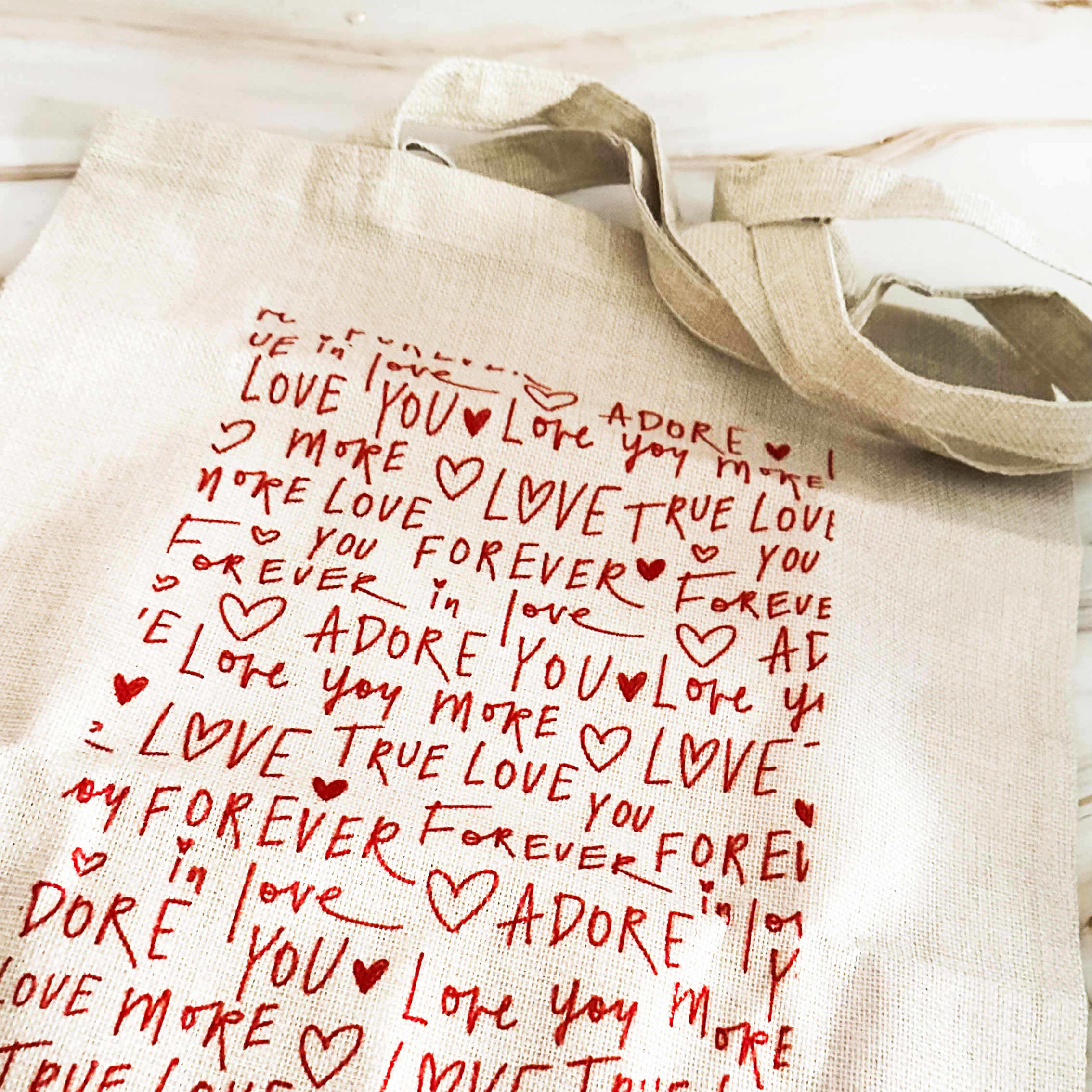 Tote-bag-love-efecto-lino-asa-larga tote bag love efecto lino asa larga original