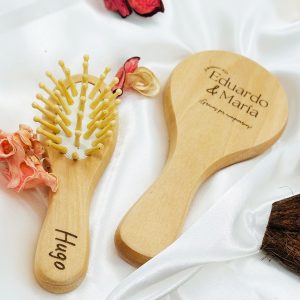 conjunto cepillo espejo bambu boda invitadas