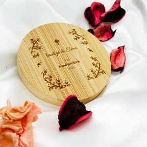 espejo bambu grabado laser boda personalizado invitados