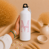 Botella nombre vichy personalizada 800ml rosa con inicial y nombre maria