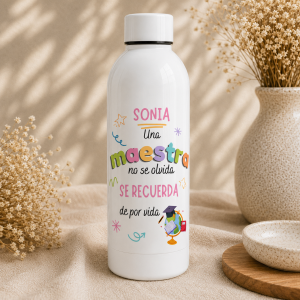botella térmica personalizada para profesora